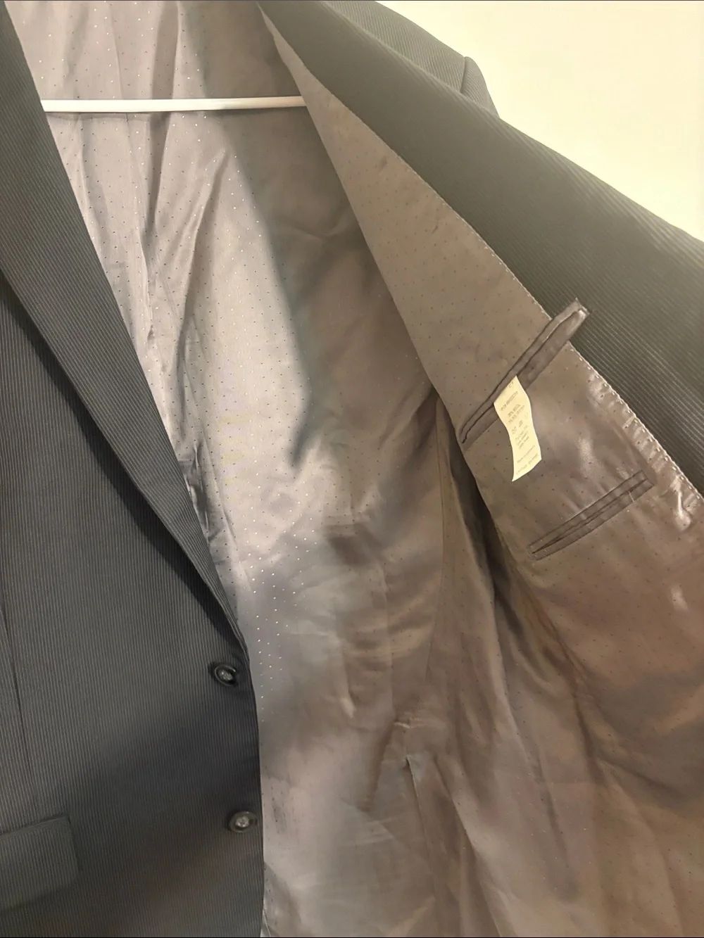 2 piece Calvin Klein Black suit set Two-Button Formal Jacket and pants